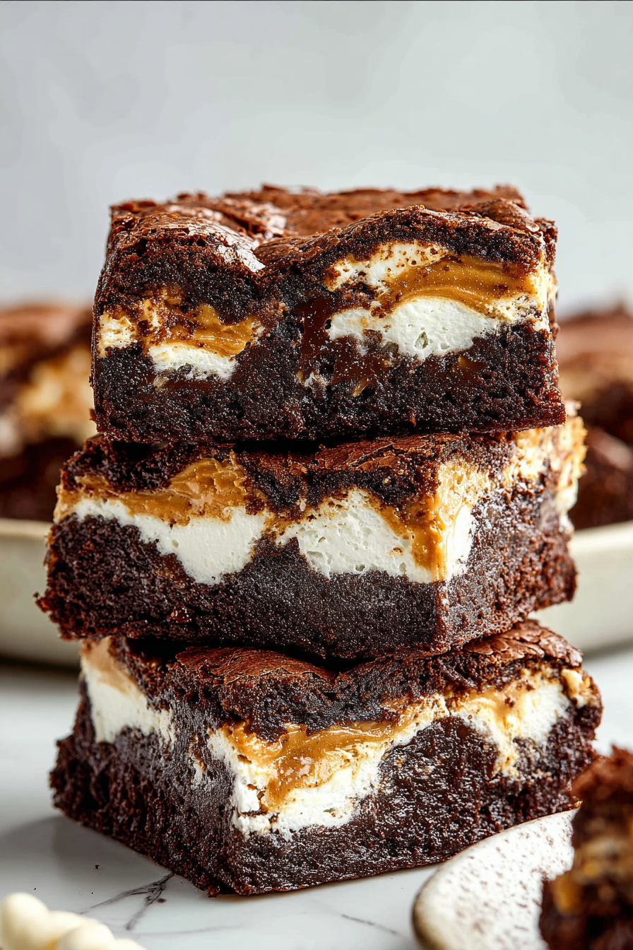 Delish Fluffernutter Brownies