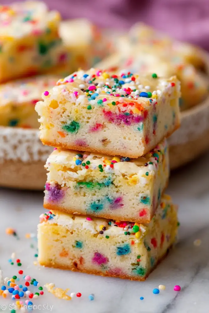 Delish Funfetti Cake Batter Blondies