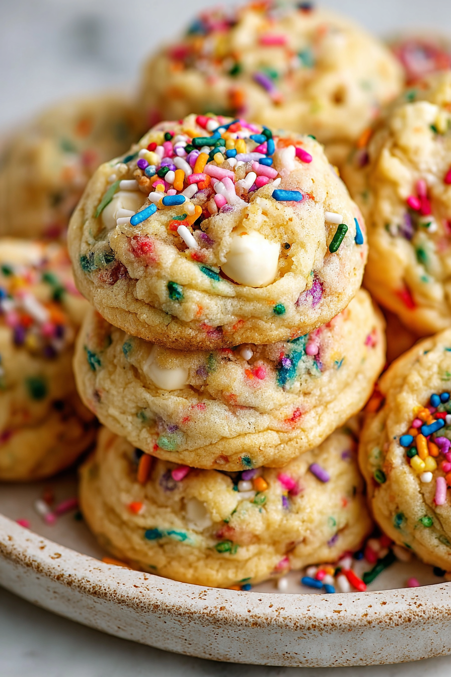 Delish Funfetti Cheesecake Pudding Cookies