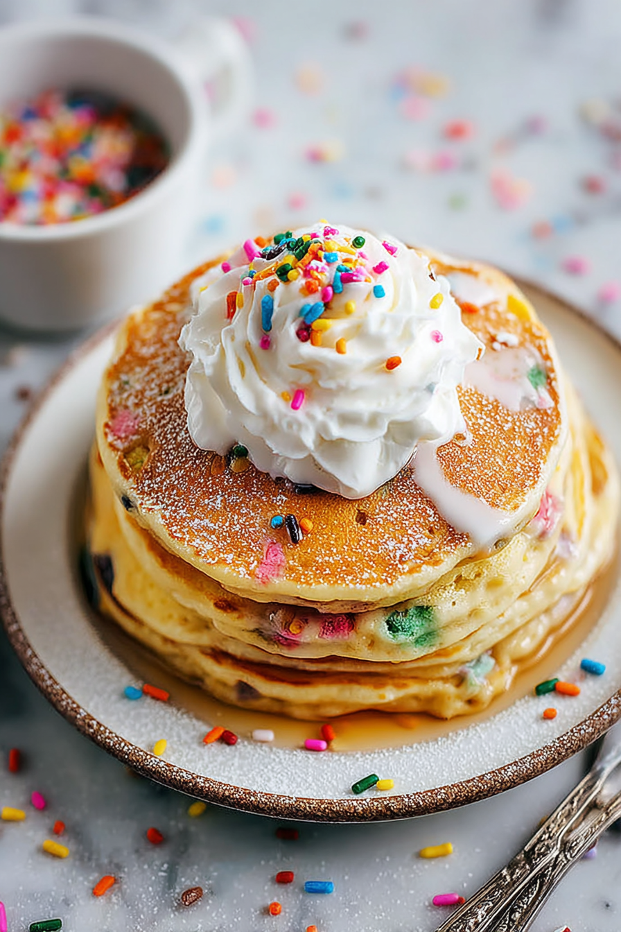 Delish Funfetti Pancakes