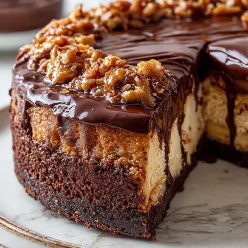Delish German Chocolate Cheesecake