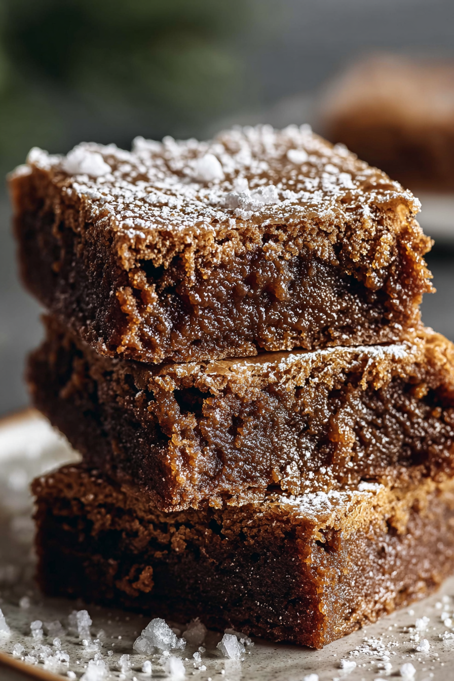 Delish Gingerbread Brownies Recipe