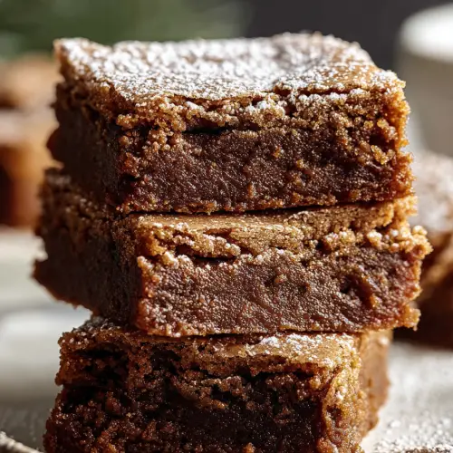 Delish Gingerbread Brownies Recipe