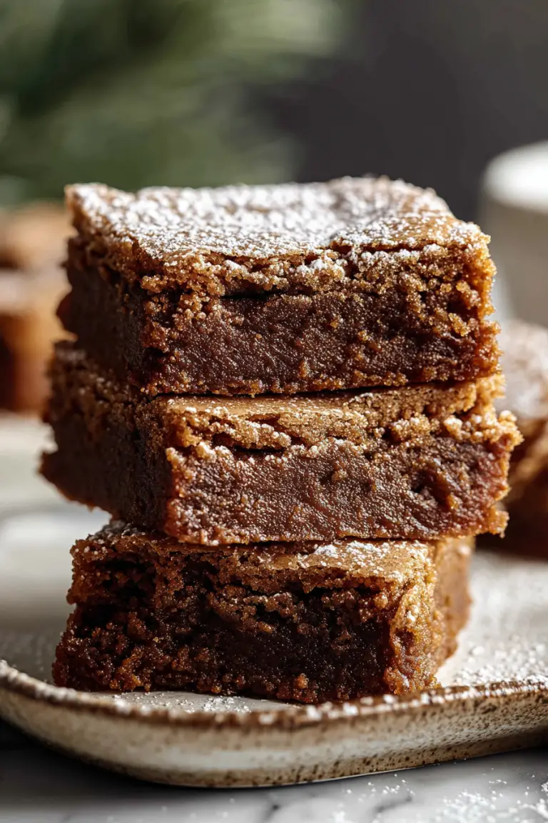 Delish Gingerbread Brownies Recipe