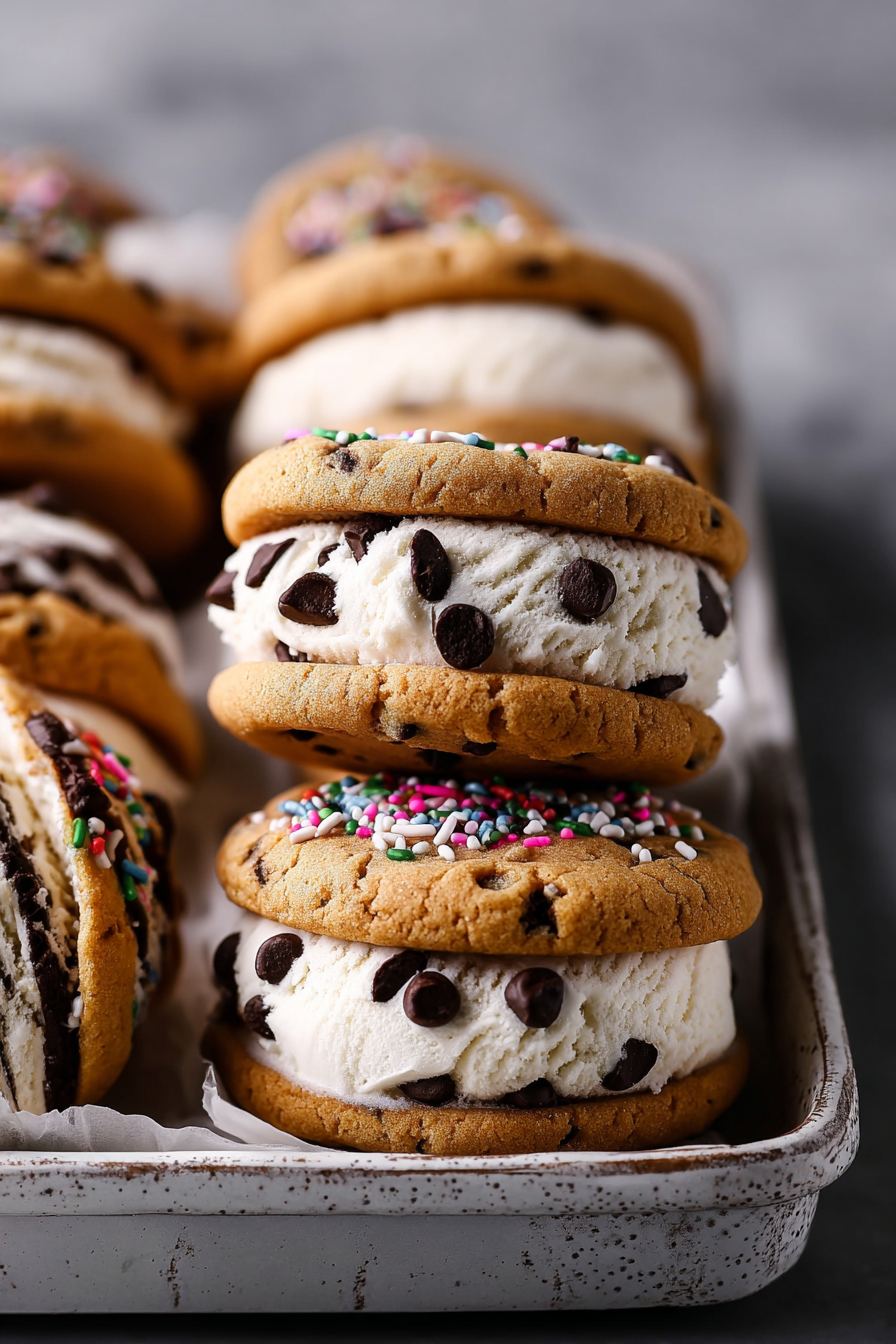Delish Ice Cream Cookie Sandwiches