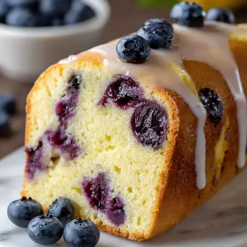 Delish Lemon Blueberry Pound Cake