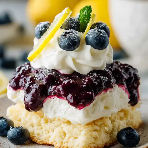 Delish Lemon Blueberry Shortcake