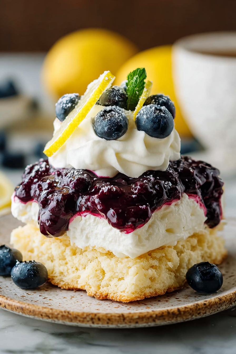 Delish Lemon Blueberry Shortcake