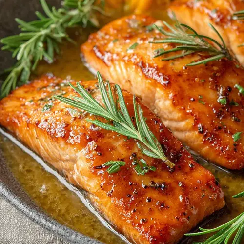 Delish Orange Rosemary Glazed Salmon