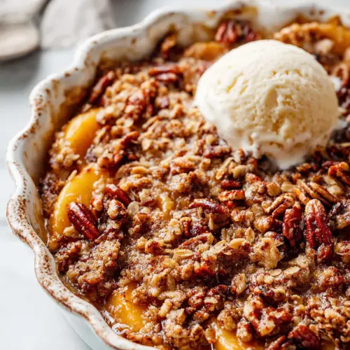 Delish Peach Pecan Crisp