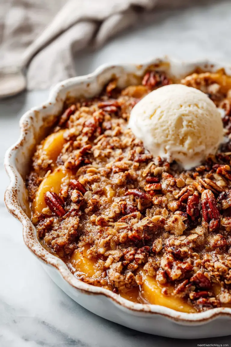 Delish Peach Pecan Crisp