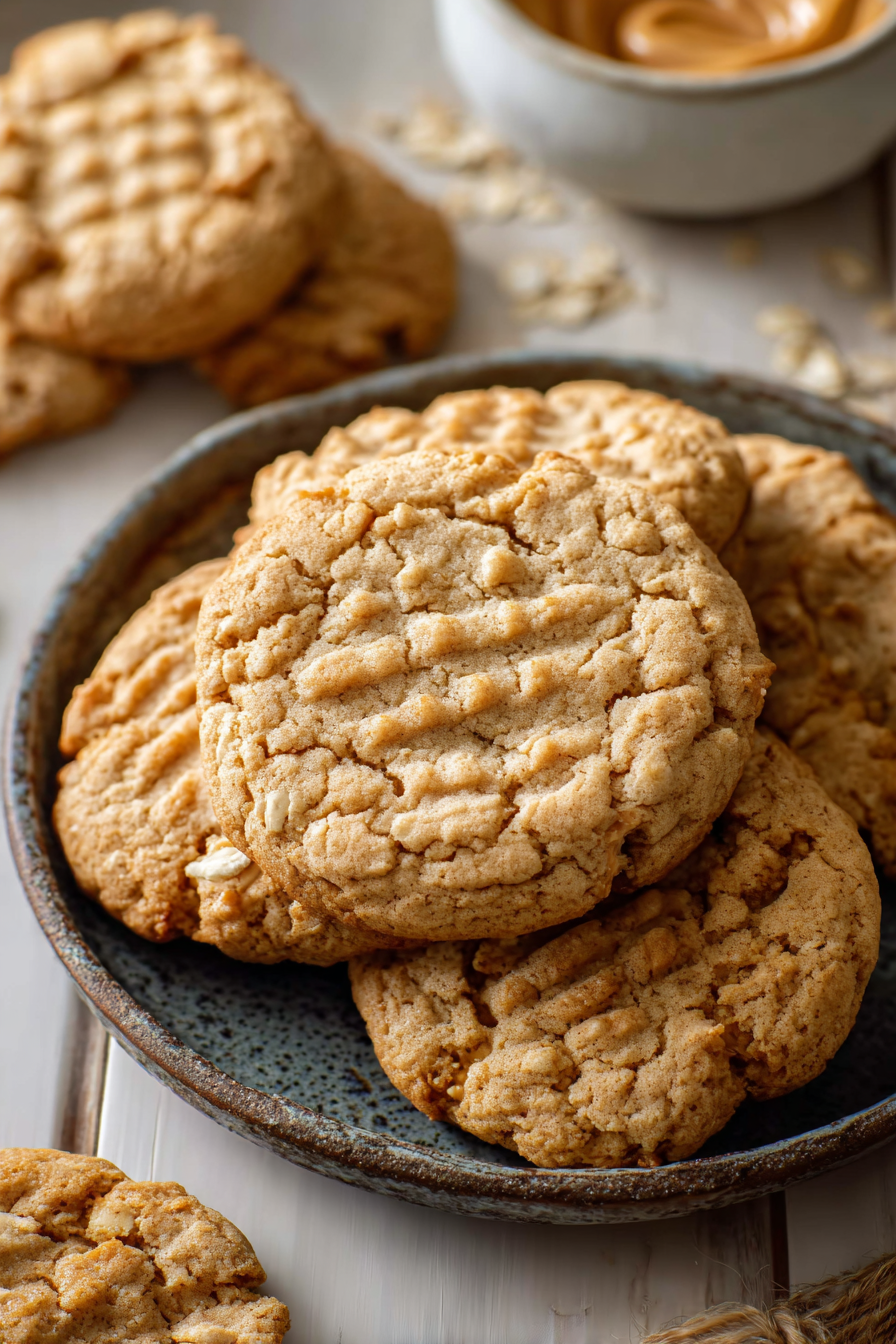 Delish Peanut Butter Oatmeal Cookies