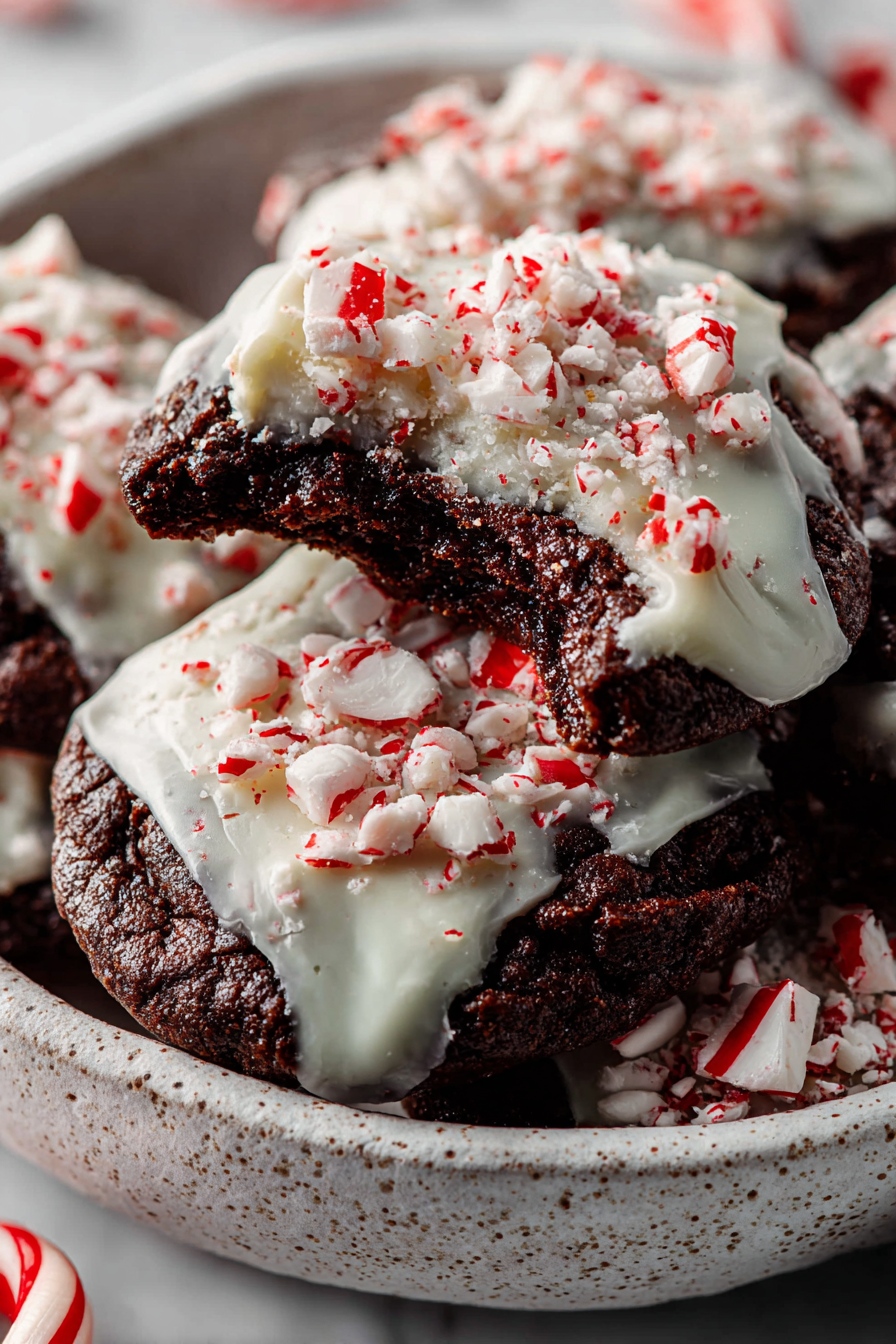 Delish Peppermint Bark Cookies