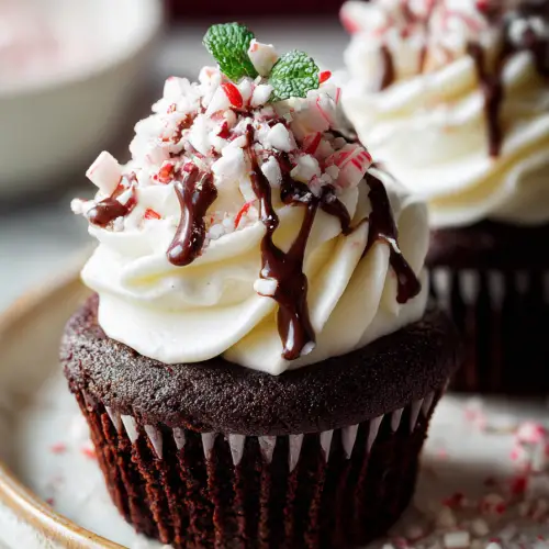 Delish Peppermint Mocha Cupcakes