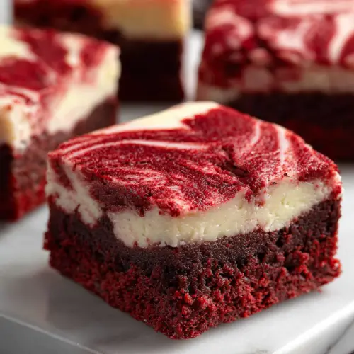 Delish Red Velvet Cheesecake Brownies