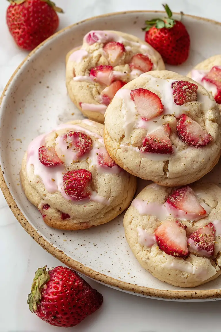 Delish Strawberry Banana Cheesecake Cookies