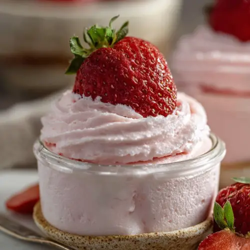 Delish Strawberry Cheesecake Mousse