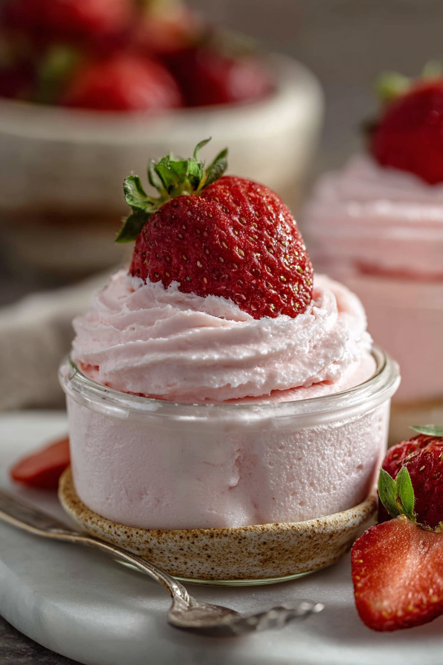 Delish Strawberry Cheesecake Mousse