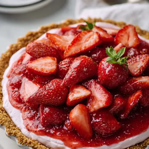 Delish Strawberry Cream Cheese Pie