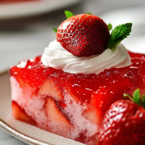 Delish Strawberry Jello Poke Cake