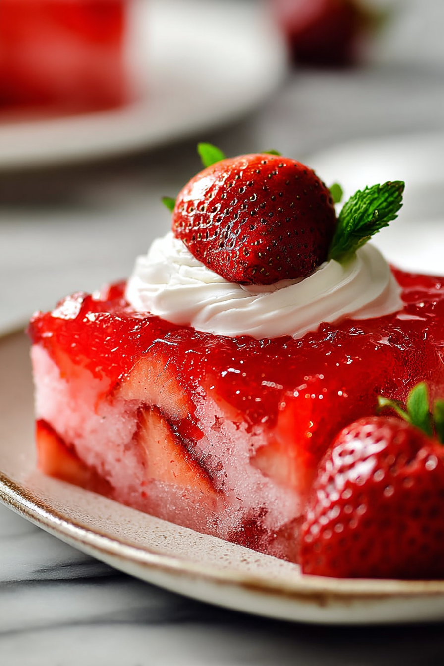 Delish Strawberry Jello Poke Cake