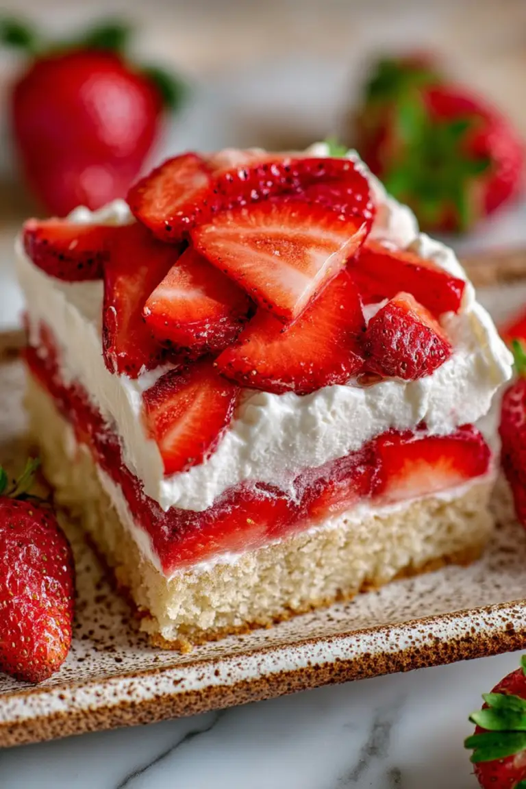 Delish Strawberry Shortcake Bars Recipe