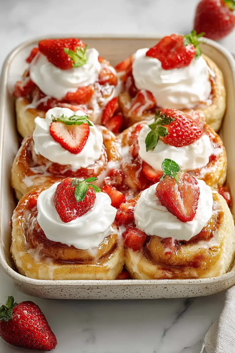 Delish Strawberry Shortcake Cinnamon Rolls