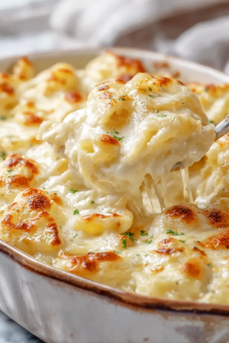 Delish Three Cheese Pasta Bake