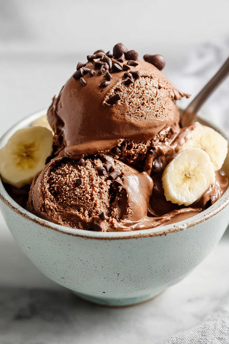 Delish Vegan Chocolate Banana Ice Cream