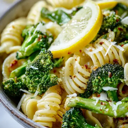 Easy 20-Minute Lemon Broccoli Pasta Skillet