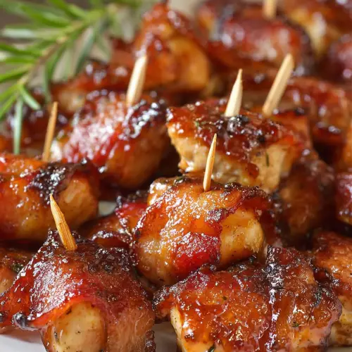 Easy BBQ Bacon Chicken Bites