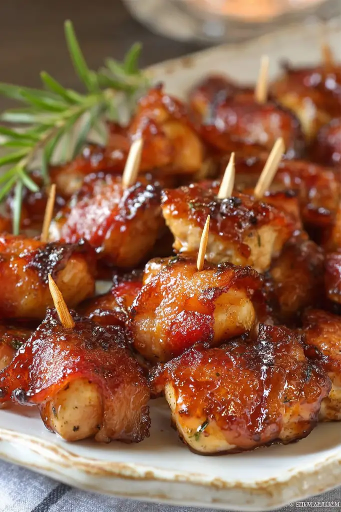 Easy BBQ Bacon Chicken Bites