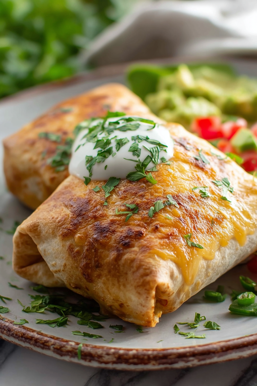 Easy Baked Chicken Chimichangas