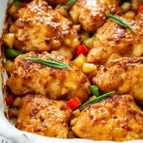 Easy Baked Sweet Hawaiian Chicken