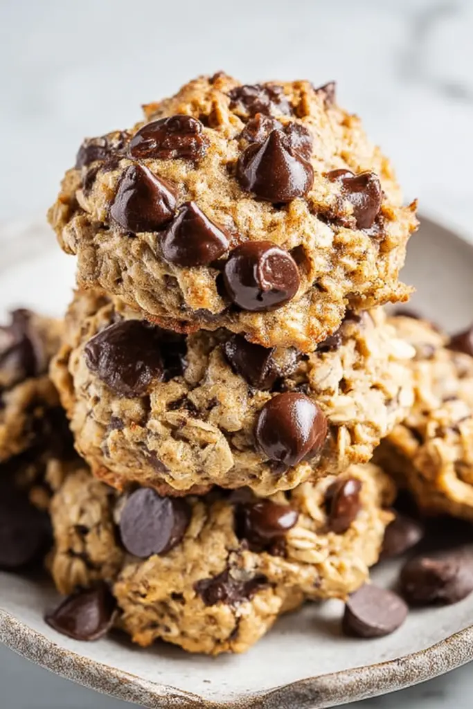 Easy Banana Oatmeal Chocolate Chip Cookies