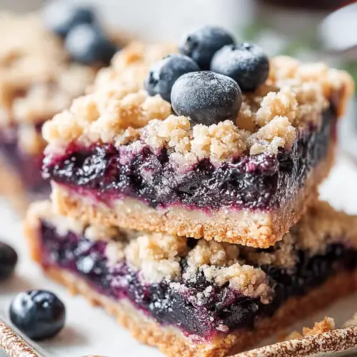 Easy Blueberry Oatmeal Crumble Bars