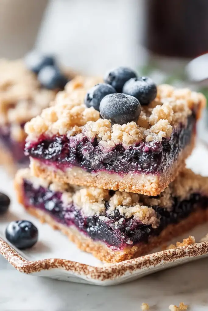 Easy Blueberry Oatmeal Crumble Bars