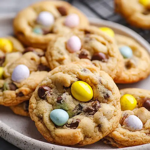 Easy Cadbury Egg Chocolate Chip Cookies