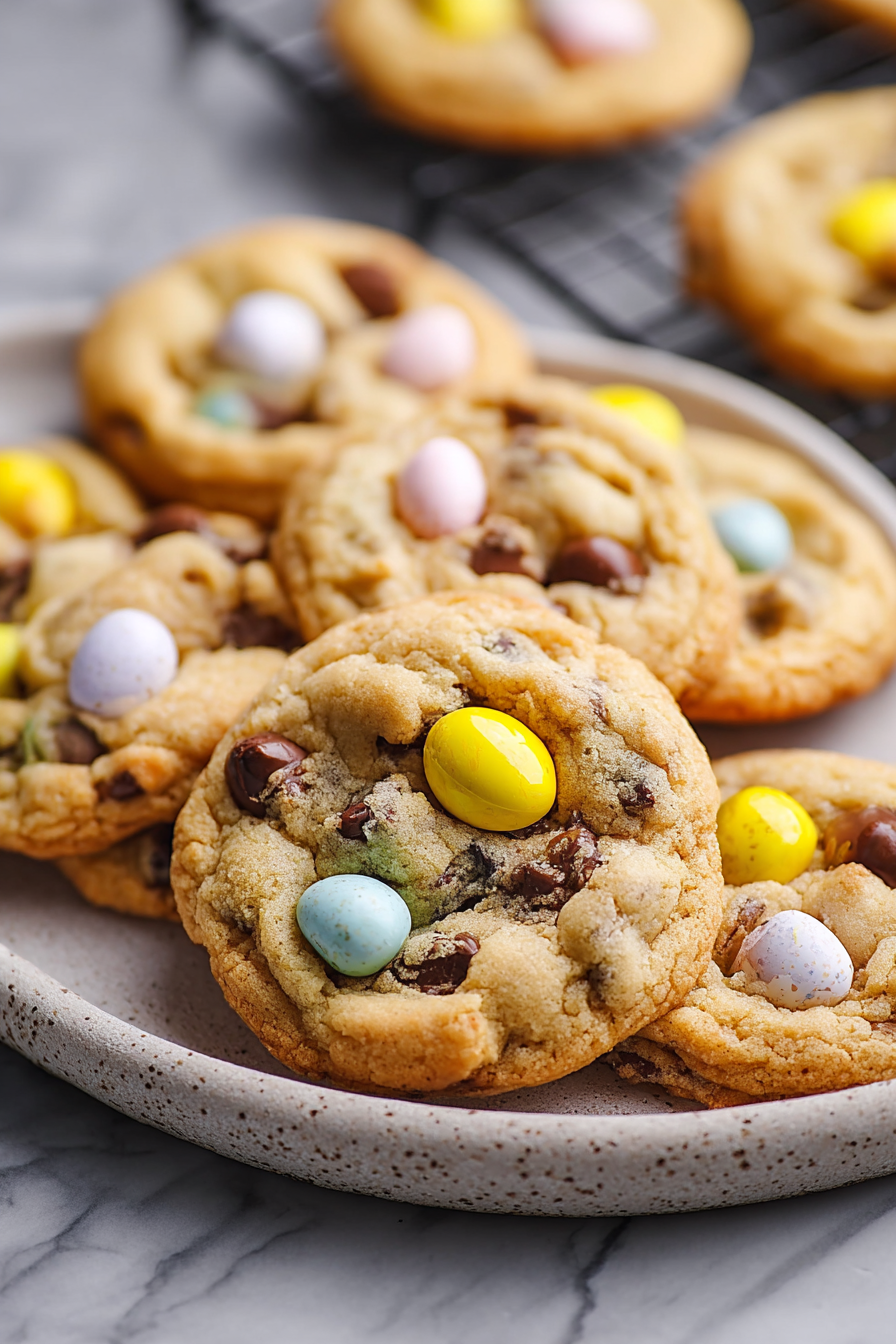 Easy Cadbury Egg Chocolate Chip Cookies