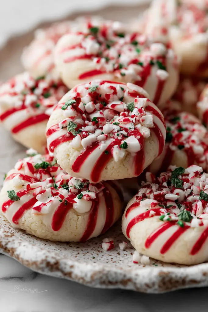 Easy Candy Cane Kiss Cookies