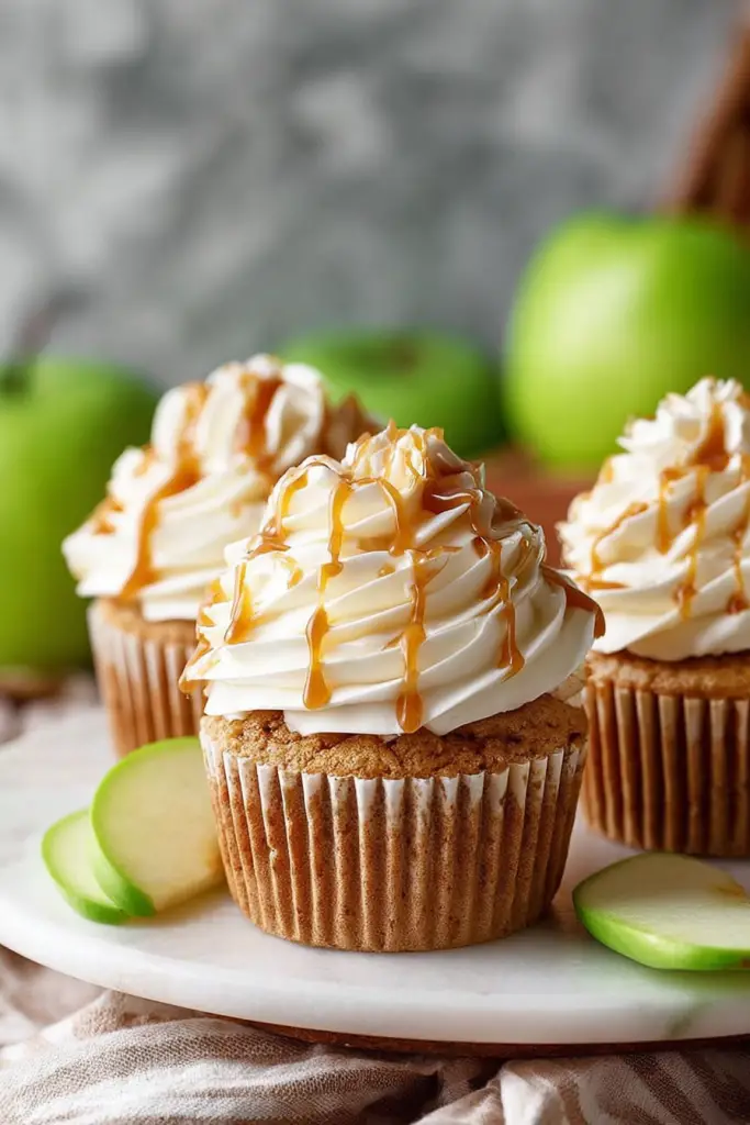 Easy Caramel Apple Cupcakes