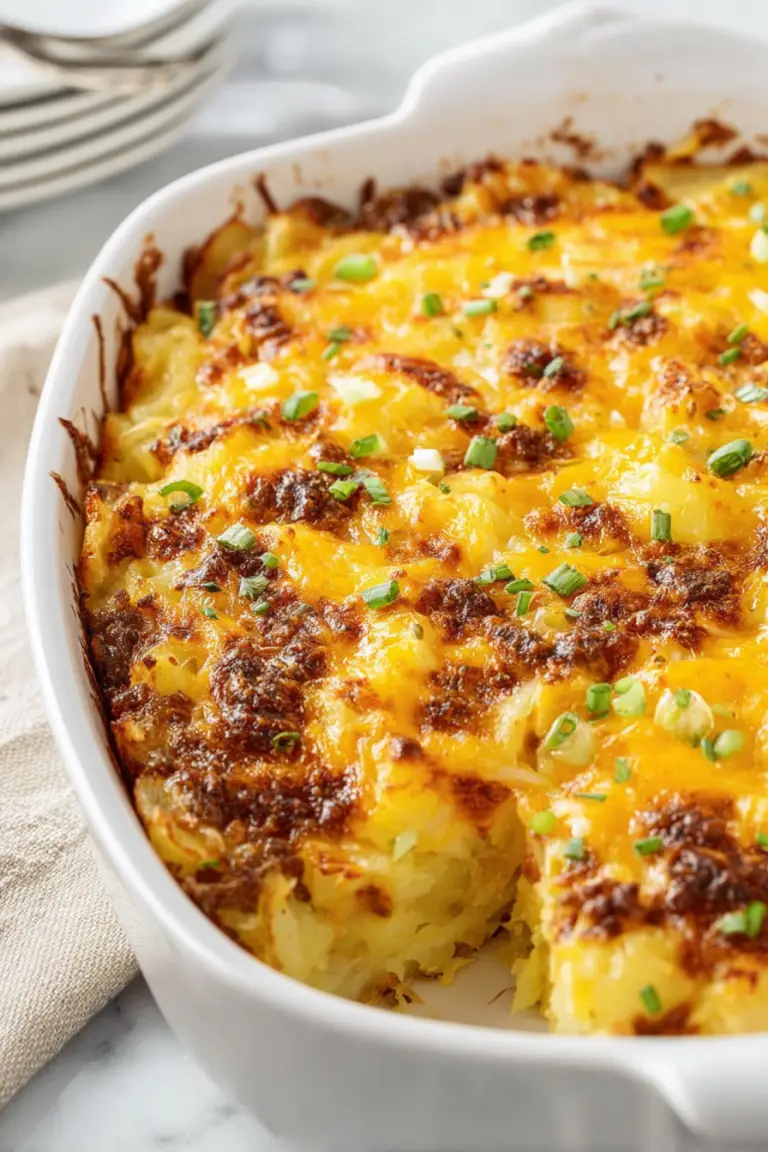 Easy Cheesy Potato Breakfast Casserole