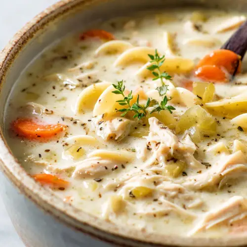 Easy Creamy Chicken Noodle Soup