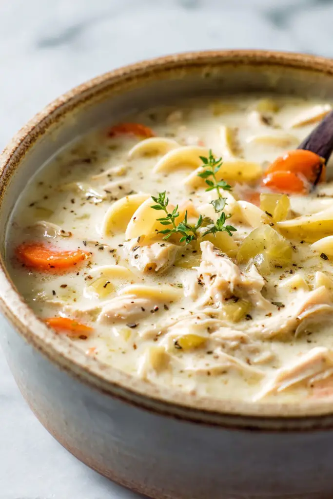 Easy Creamy Chicken Noodle Soup