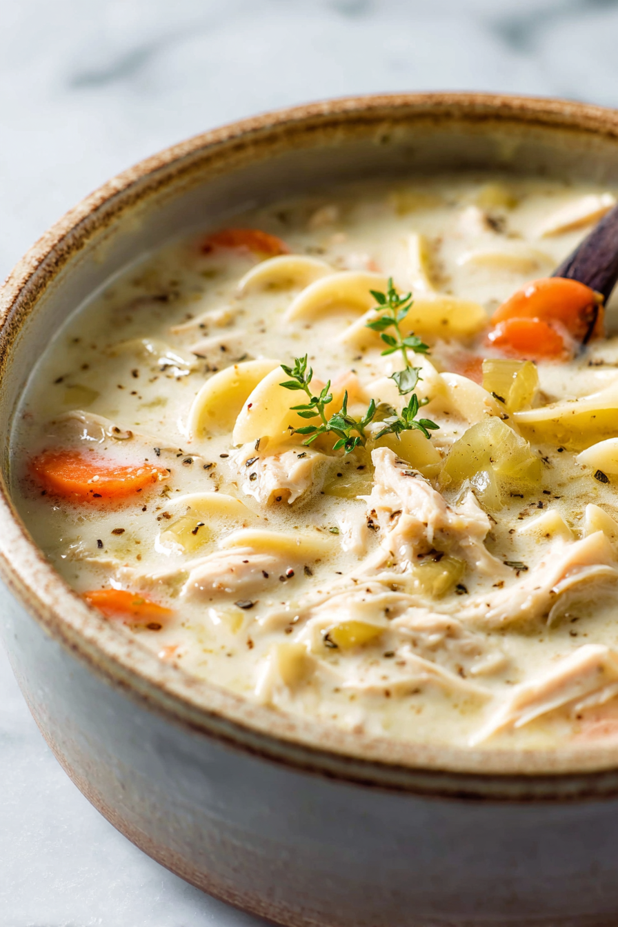Easy Creamy Chicken Noodle Soup