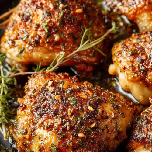 Easy Crispy Cast Iron Chicken Thighs