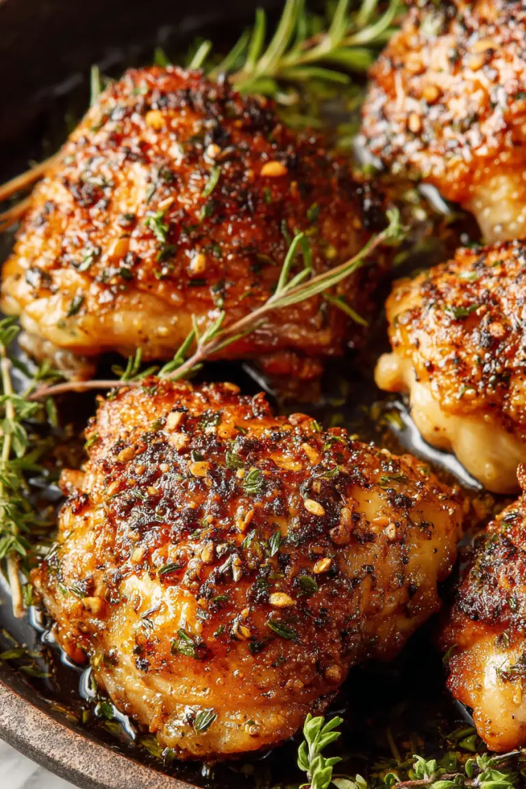 Easy Crispy Cast Iron Chicken Thighs