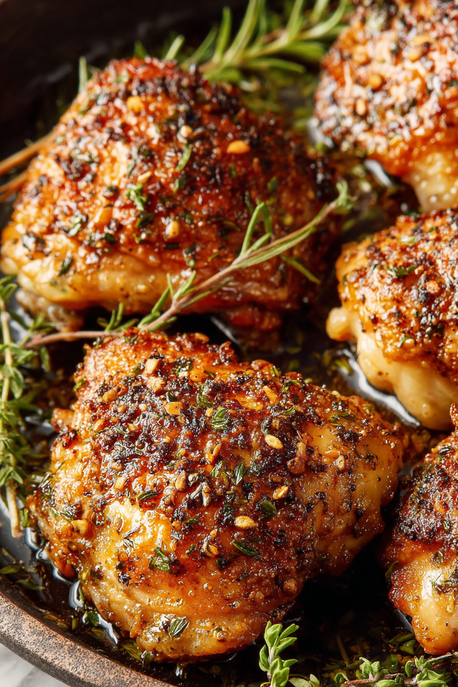 Easy Crispy Cast Iron Chicken Thighs