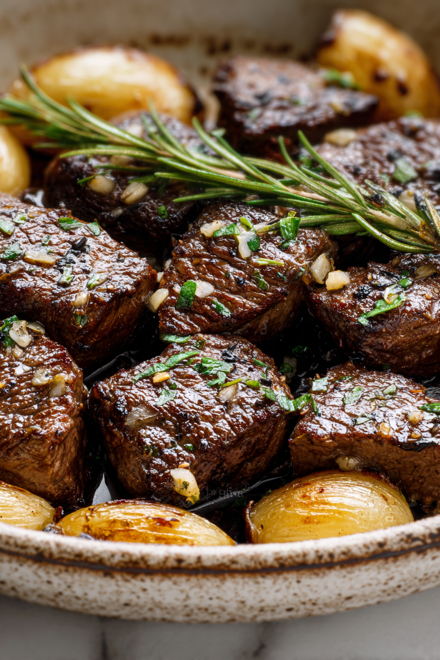 Easy Garlic Butter Herb Steak Bites