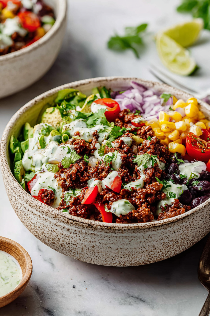 Easy Ground Beef Taco Bowls